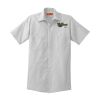 Short Sleeve Striped Industrial Work Shirt Thumbnail